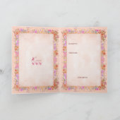 母の日のフローラタイポグラフィ挨拶 カード (内部)