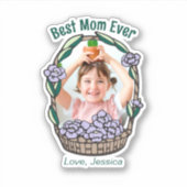 母の日のフローラ写真 シール (正面)