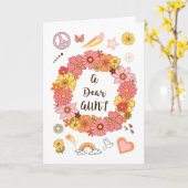 母の日のフローラ平和と愛 カード (黄色い花)