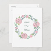 母の日のフローラ愛あなた母のホリデーポストカード シーズンポストカード (正面/裏面)