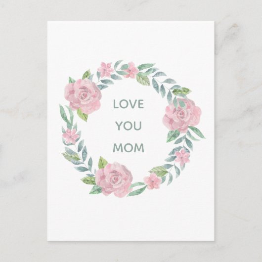 母の日のフローラ愛あなた母のホリデーポストカード シーズンポストカード (正面)