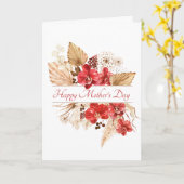 母の日のフローラ空白の入り カード (黄色い花)