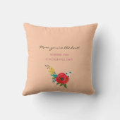 母の日のフローラ花束ピンク クッション (裏面)