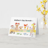 母の日のブランチ カード (黄色い花)