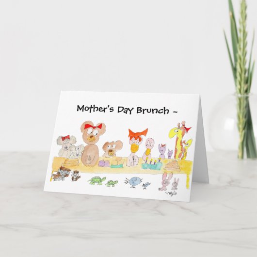 母の日のブランチ カード (正面)