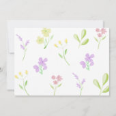 母の日のブランチ ソフト フラワール 水彩 パステル 招待状 (裏面)