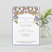 母の日のブランチ　パープルイエロー　あさがお 招待状 (スタンド正面)