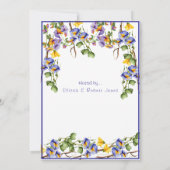 母の日のブランチ　パープルイエロー　あさがお 招待状 (裏面)