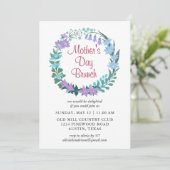 母の日のブランチ　フラワーリースガーランド 招待状 (スタンド正面)