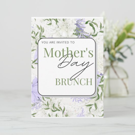 母の日のブランチ 招待状 (スタンド正面)