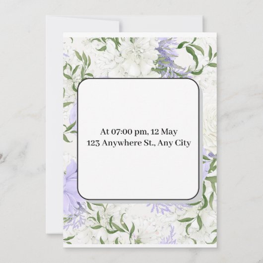 母の日のブランチ 招待状 (裏面)