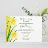 母の日のブランチ 黄色の水仙 招待状 (スタンド正面)