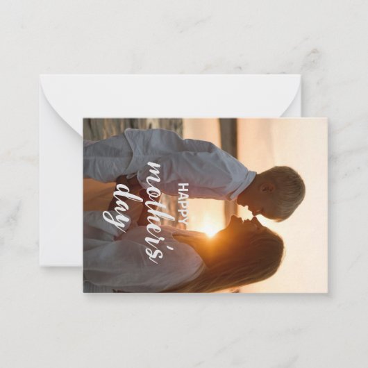 母の日のプリント素材 ノートカード (正面)