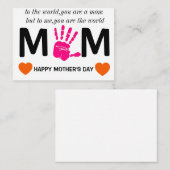 母の日のプリント素材 ノートカード (正面/裏面)