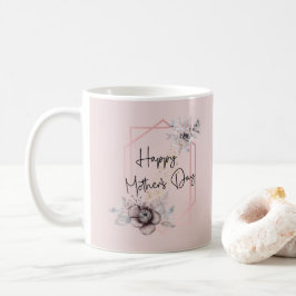 母の日のプレゼントにピンクの花の写真 コーヒーマグカップ