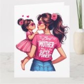 母の日のプレゼントに最適なママ2 スーパーママ カード (正面)