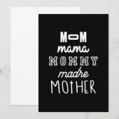 母の日のプレゼント お母さん ママ マミー マドレ 母 招待状 (正面/裏面)