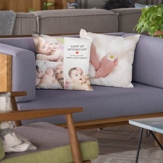 母の日のプレゼント |かわいい写真コラージュ クッション
