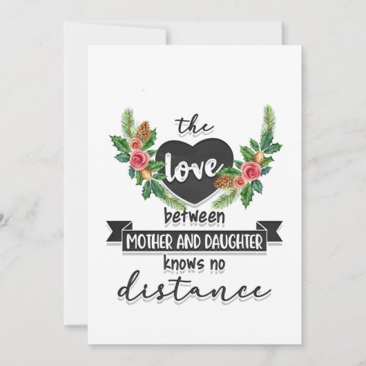 母の日のプレゼント 母と娘の愛 招待状 (正面)