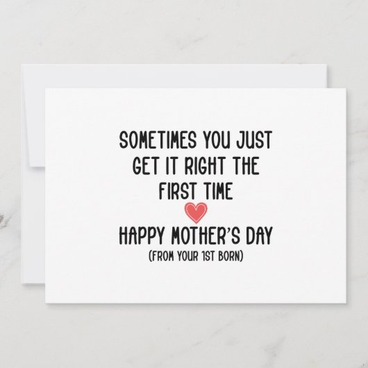 母の日のプレゼント 長男からのプレゼント ママへのギフト 招待状 (正面)