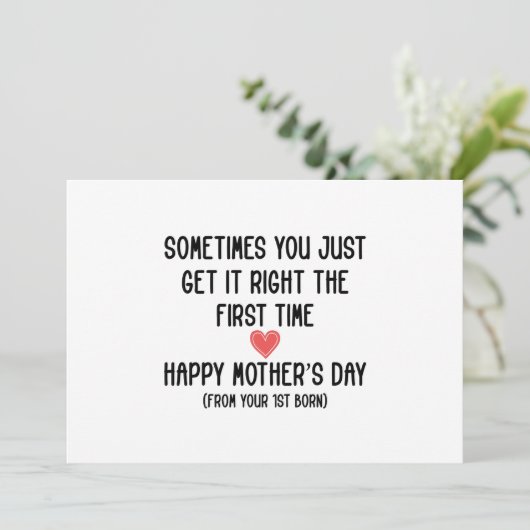 母の日のプレゼント 長男 長女から ママへのギフト 招待状 (スタンド正面)