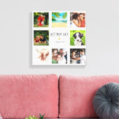 母の日のベストママエバーフォトコラージュゴールドハート キャンバスプリント (インサイチュ (リビング))