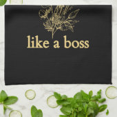 母の日のボスタオルのような母 キッチンタオル (折り畳み)