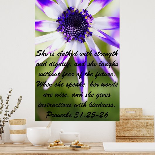 母の日のポスターのための聖書の韻文 ポスター (キッチン)