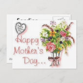 母の日のポストカード ポストカード (正面/裏面)