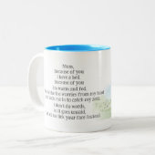 母の日のマグカップから犬 ツートーンマグカップ (正面左)