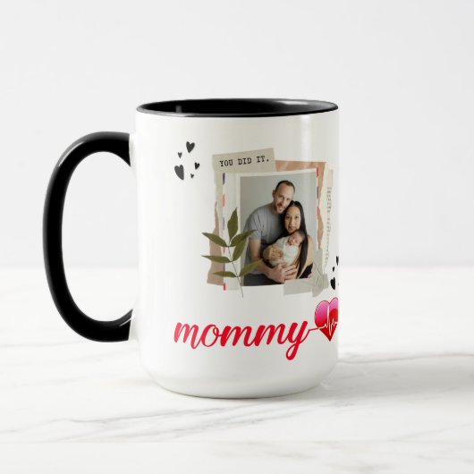 母の日のマグ、お母さんの誕生日に贈り物 マグカップ (左)