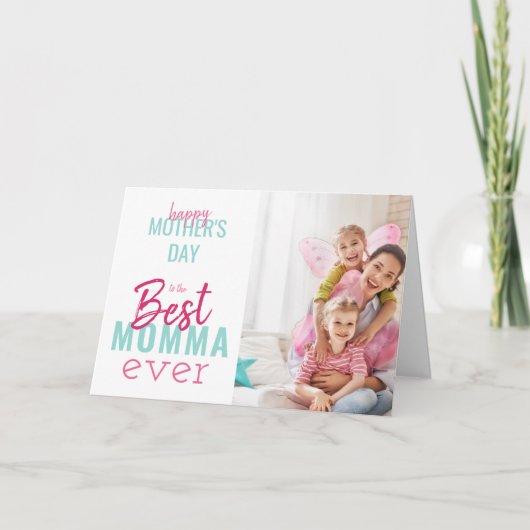 母の日のママ用フォトカ最高のード シーズンカード (正面)