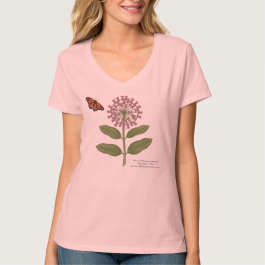 母の日のモナークバタフライ保護 Tシャツ (正面)