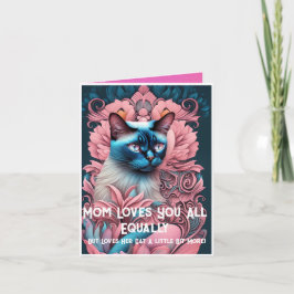 母の日のユーモアあふれる猫の写真カード カード