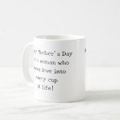 母の日のユーモアおもしろいを楽し前向きむ コーヒーマグカップ (正面左)