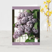 母の日のライラック カード (黄色い花)