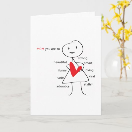 母の日のラブカード カード (黄色い花)