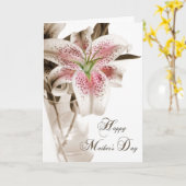 母の日のリリー カード (黄色い花)