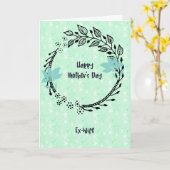 母の日のリース付き元妻カード カード (黄色い花)