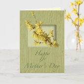 母の日のレンギョウカード カード (黄色い花)