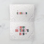 母の日のレースのパッチワーク「おばあちゃん」 カード (内部)