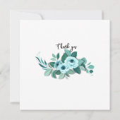 母の日のローズグリーン植物の挨拶 カード (裏面)