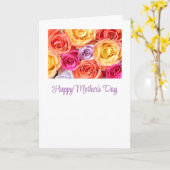 母の日のローズ カード (黄色い花)