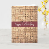 母の日のワイン カード (黄色い花)