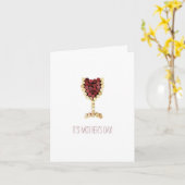 母の日のワイン カード (黄色い花)