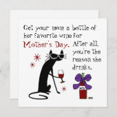 母の日のワイン シーズンカード (正面/裏面)