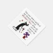 母の日のワイン スタンダードカクテルナプキン (角)