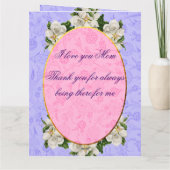 母の日のヴィンテージエレガント美 サンキューカード (裏面)