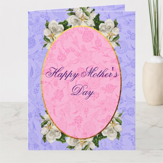 母の日のヴィンテージエレガント美 サンキューカード (正面)