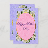 母の日のヴィンテージエレガント美 サンキューカード (正面/裏面)